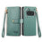 For Nothing Phone (3a) Case RFID Blocking Zipper Pocket Leather Wallet Phone Cover with Strap - Green - 2
