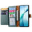 For Nothing Phone (3a) Case RFID Blocking Zipper Pocket Leather Wallet Phone Cover with Strap - Green - 3