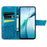 For Nothing Phone (3a) Case with Strap Butterfly Pattern PU Leather Wallet Phone Cover - Blue - 3