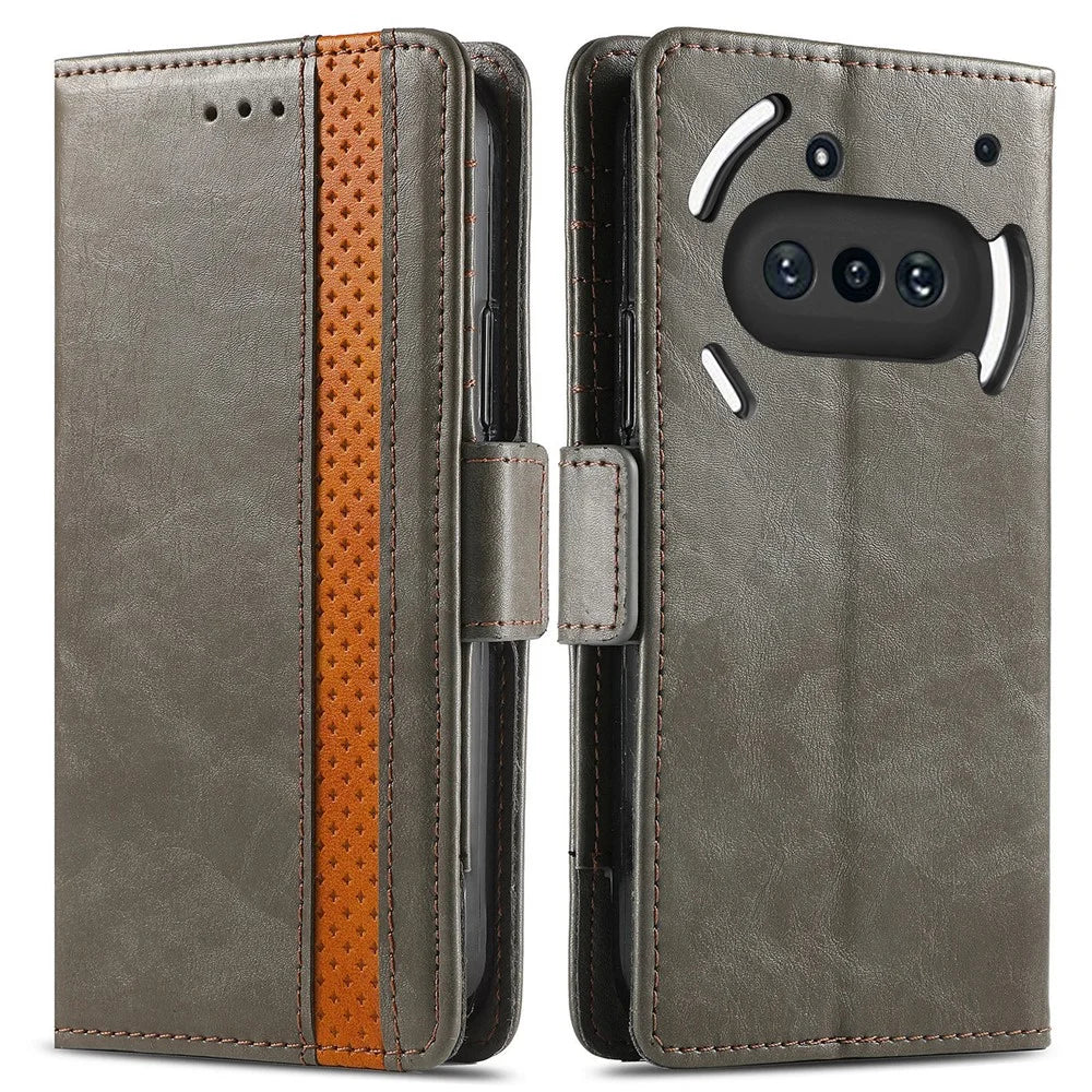 CASENEO For Nothing Phone (3a) Phone Cases  PU Leather Cover Stand with RFID Blocking Wallet - Grey - 2