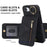 For iPhone 17e / 16e Case Zipper RFID Blocking Retro Leather + TPU Phone Cover with Kickstand - Black - 7
