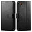 For Samsung Galaxy Xcover7 Case Stand Card Holder Wallet Leather Phone Cover - Black - 1