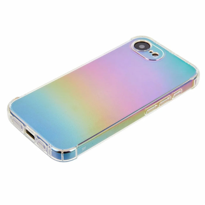 For iPhone 17e / 16e Protective Case TPU Clear Phone Cover with Gradient Paper Card - 3