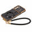 For Samsung Galaxy A56 5G  /  A36 5G Case Kickstand Electroplating Wave Frame Love Printing TPU Back Cover with Hand Strap - Black - 3