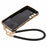 For Samsung Galaxy A56 5G  /  A36 5G Case Kickstand Electroplating Wave Frame Love Printing TPU Back Cover with Hand Strap - Black - 4