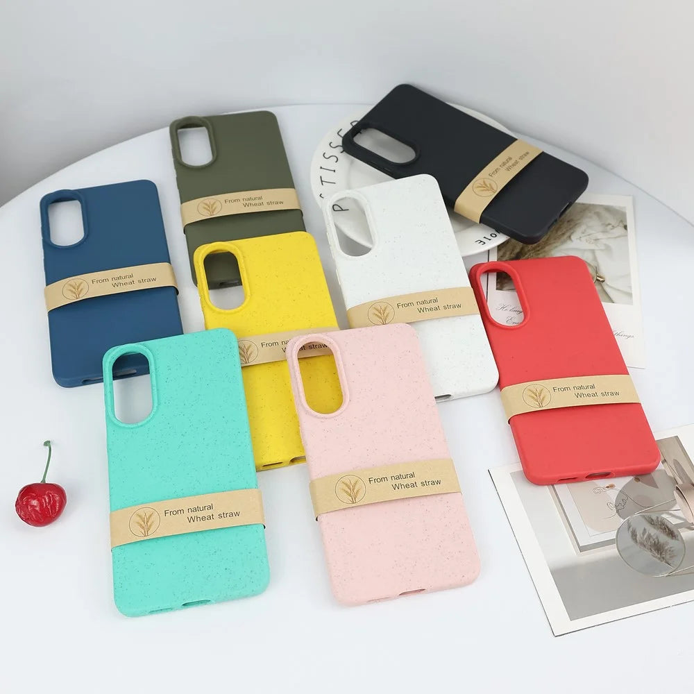 For Samsung Galaxy S25 Edge Case Biodegradable Wheat Straw + TPU Matte Phone Cover - Yellow - 3