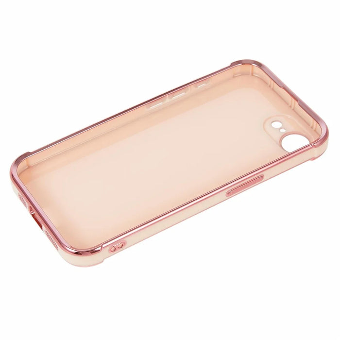 For iPhone 17e / 16e Case Electroplated Frame TPU Soft Phone Cover - Pink - 4