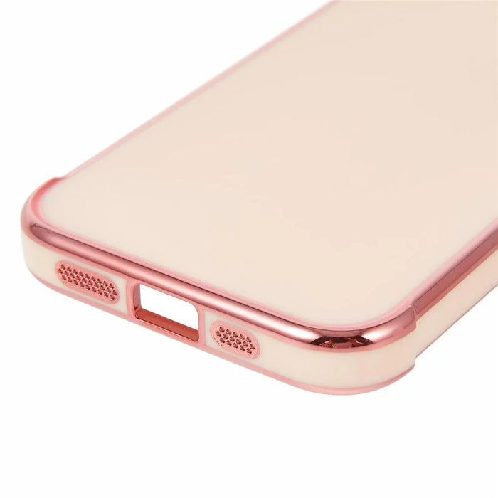 For iPhone 17e / 16e Case Electroplated Frame TPU Soft Phone Cover - Pink - 5