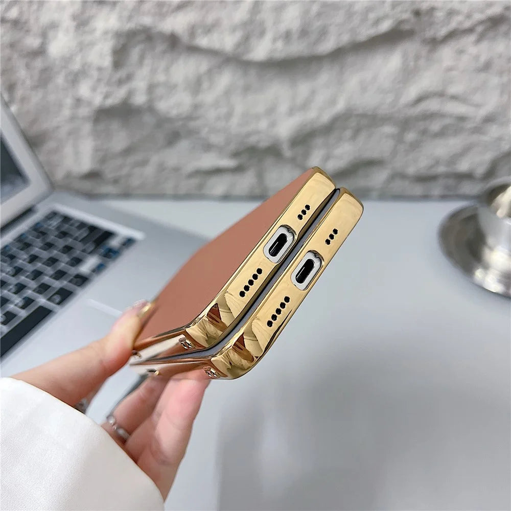 For iPhone 17e / 16e Case Nappa Texture PC + PU + TPU Phone Back Cover - Brown - 6