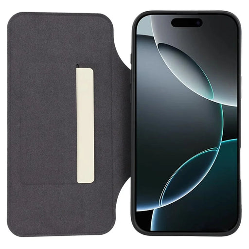 X-LEVEL For iPhone 16 Pro Magnetic Case Leather Flip Stand Phone Cover with Card Holder Detachable Design - Black - 2