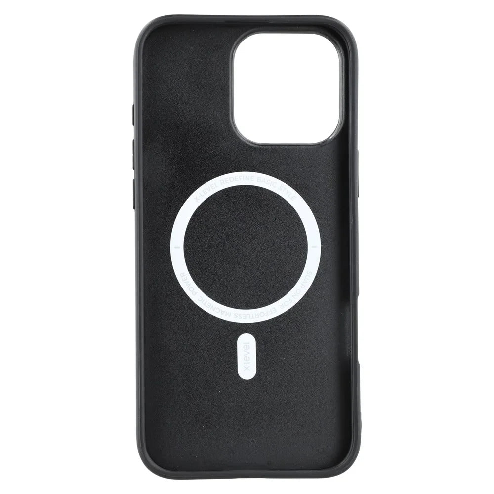 X-LEVEL For iPhone 16 Pro Magnetic Case Leather Flip Stand Phone Cover with Card Holder Detachable Design - Black - 7