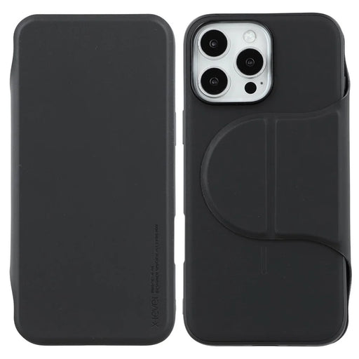 X-LEVEL For iPhone 16 Pro Max Magnetic Case Leather Flip Stand Phone Cover with Card Holder Detachable Design - Black - 1