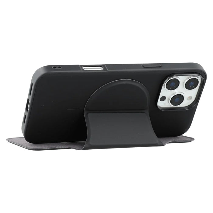 X-LEVEL For iPhone 16 Pro Max Magnetic Case Leather Flip Stand Phone Cover with Card Holder Detachable Design - Black - 4
