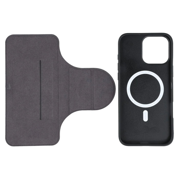 X-LEVEL For iPhone 16 Pro Max Magnetic Case Leather Flip Stand Phone Cover with Card Holder Detachable Design - Black - 5