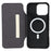 X-LEVEL For iPhone 16 Pro Max Magnetic Case Leather Flip Stand Phone Cover with Card Holder Detachable Design - Black - 6