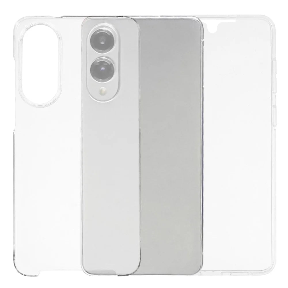 For Samsung Galaxy S25 Edge Case TPU Frame Clear Acrylic Back Phone Cover with PET Film - 1