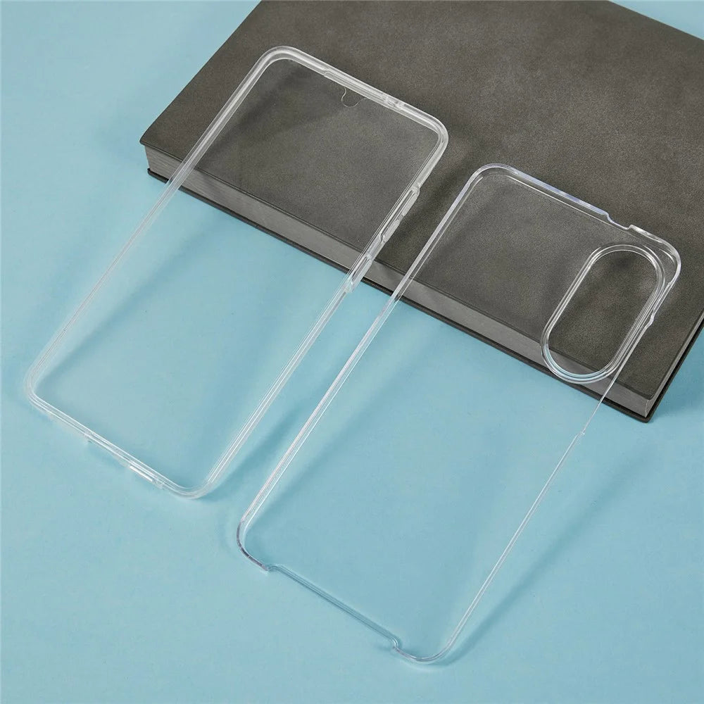 For Samsung Galaxy S25 Edge Case TPU Frame Clear Acrylic Back Phone Cover with PET Film - 3