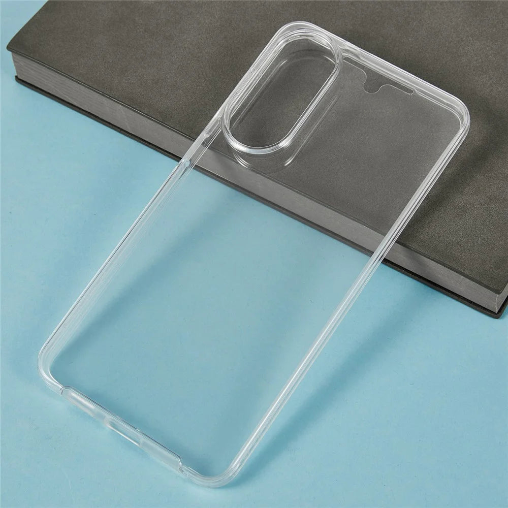 For Samsung Galaxy S25 Edge Case TPU Frame Clear Acrylic Back Phone Cover with PET Film - 5