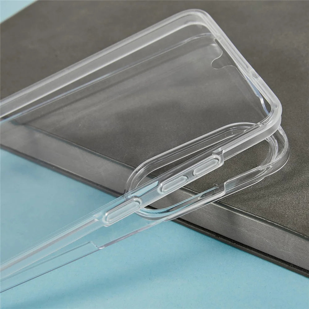 For Samsung Galaxy S25 Edge Case TPU Frame Clear Acrylic Back Phone Cover with PET Film - 7