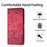 For Samsung Galaxy A56 5G Case with Wrist Strap Leather Phone Cover Wall Cats Pattern - Red - 5