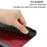 For Samsung Galaxy A56 5G Case with Wrist Strap Leather Phone Cover Wall Cats Pattern - Red - 7