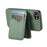 For iPhone 17e / 16e Magnetic Case Carbon Fiber Texture Back Cover with Detachable Card Holder - Green - 3