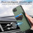 For iPhone 17e / 16e Magnetic Case Carbon Fiber Texture Back Cover with Detachable Card Holder - Green - 5