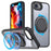 For iPhone 17e / 16e Case Compatible with MagSafe TPU + PC Kickstand Phone Cover - Black - 1