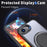 For iPhone 17e / 16e Case Compatible with MagSafe TPU + PC Kickstand Phone Cover - Black - 5