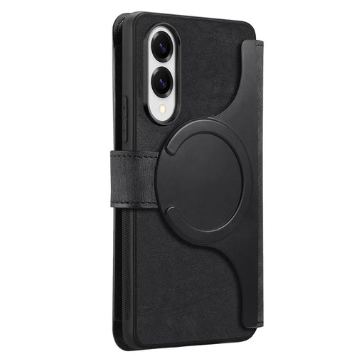 CASENEO For Samsung Galaxy S25 Edge Case  MW-02 Detachable Magnetic Leather Flip Phone Cover - Black - 2