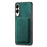 For Samsung Galaxy S25 Edge Magnetic Case Leather Back Cover with Detachable Card Holder - Green - 2