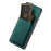 For Samsung Galaxy S25 Edge Magnetic Case Leather Back Cover with Detachable Card Holder - Green - 4