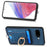 For Google Pixel 9a Magnetic Case PU Leather Back Cover with Detachable Card Holder - Blue - 4