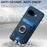 For Google Pixel 9a Magnetic Case PU Leather Back Cover with Detachable Card Holder - Blue - 6
