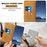For Nothing Phone (3a) Pro Case L-Shaped Grid Pattern Leather Stand Phone Cover with Card Slots - Blue - 7