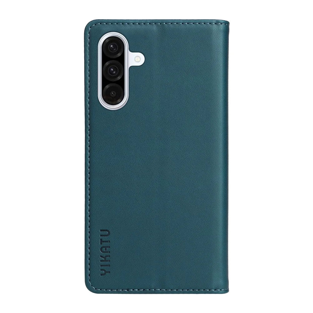 YIKATU For Samsung Galaxy A36 5G Phone Cases  Magnetic Closure PU Leather Mobile Cover  - Green - 7