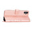 For Samsung Galaxy A25e Leather Wallet Case Butterfly Flower Imprinted Phone Cover with Strap - Rose Gold - 3