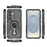 For Samsung Galaxy S25 Case Rotatable Ring Kickstand PC + TPU Shockproof Phone Cover - Black - 4