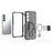 For Samsung Galaxy S25 Case Rotatable Ring Kickstand PC + TPU Shockproof Phone Cover - Black - 5