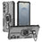 For Samsung Galaxy S25+ Case Rotatable Ring Kickstand PC + TPU Shockproof Phone Cover - Black - 1