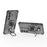 For Samsung Galaxy S25+ Case Rotatable Ring Kickstand PC + TPU Shockproof Phone Cover - Black - 3