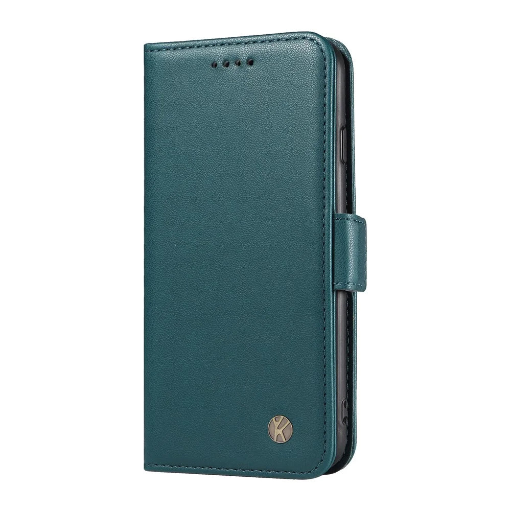 YIKATU For Samsung Galaxy A36 5G Wallet Phone Case  YK-003 Leather Stand Cover - Green - 7