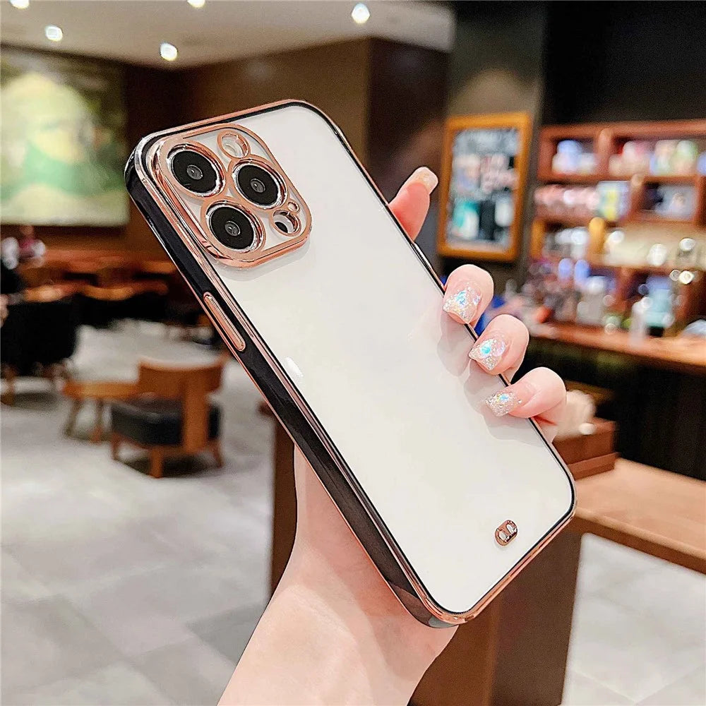 TPU Mobile Phone Case for iPhone 14 Pro Max, Anti-scratch Dustproof Electroplating Cell Phone Cover - Black - 2