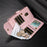 For Samsung Galaxy S25 Edge Case with Multi-Card Holder and Strap PU Leather Phone Cover Stand - Rose Gold - 5
