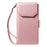 For Samsung Galaxy S25 Edge Case with Multi-Card Holder and Strap PU Leather Phone Cover Stand - Rose Gold - 7