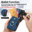 For Samsung Galaxy A56 5G Phone Case Leather Back Cover with Card Slots Kickstand - Blue - 2