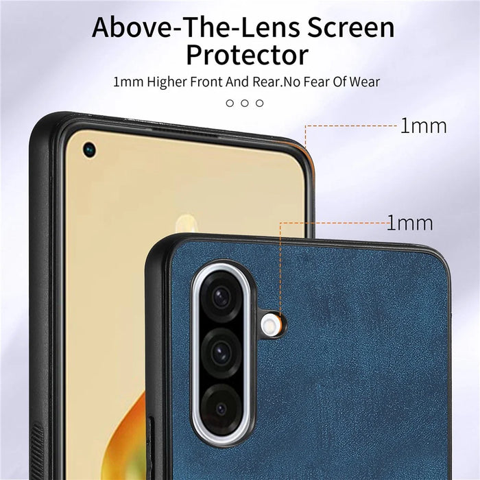 For Samsung Galaxy A56 5G Phone Case Leather Back Cover with Card Slots Kickstand - Blue - 4
