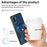 For Samsung Galaxy A56 5G Phone Case Leather Back Cover with Card Slots Kickstand - Blue - 5