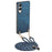 For Samsung Galaxy S25 Edge Retro Leather Phone Back Cover with Adjustable Strap - Blue - 1