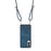 For Samsung Galaxy S25 Edge Retro Leather Phone Back Cover with Adjustable Strap - Blue - 3